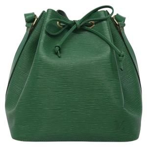 Louis Vuitton Noe Green Leather shoulder